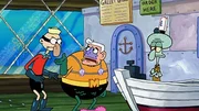 L-R: Barnacle Boy, Mermaid Man, Squidward