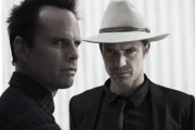 Cast: Walton Goggins as Boyd Crowder, Timothy Olyphant as Raylan Givens.