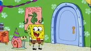 L-R: Gary, SpongeBob
