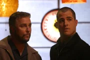 L-R: Gil Grissom (William Petersen) und Nick Stokes (George Eads)