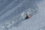 Christoph Hainz in der Nordwand des Ortler