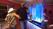Shaquille O'Neal on the reveal of his fish tank.