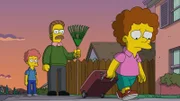 "Die Simpsons", "Mein Todd, mein Todd, warum hast du mich verlassen?". Ned begegnet im Traum seine verstorbene Frau Maude. Er ist zu Tränen gerührt. Sein Sohn Todd hingegen erinnert sich kaum noch an seine Mutter. Um seinem Gedächtnis auf die Sprünge zu helfen, sieht Todd sich alte Videos vom Weihnachtsfest der Familie an. Dabei kommen ihm jedoch Zweifel, dass seine Mutter an einem besseren Ort ist und er fällt vom Glauben ab. Ned ist schockiert. Um seinem Sohn wieder Gottesfurcht einzuflößen, holt er sich ausgerechnet Hilfe von den Simpsons.
