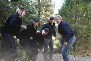 (v.l.n.r.) Jimmy Palmer (Brian Dietzen); Jessica Knight (Katrina Law); Timothy McGee (Sean Murray); Nick Torres (Wilmer Valderrama); Alden Parker (Gary Cole)