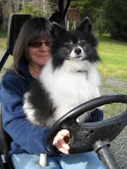 Cathy Schneider and Puffin.
