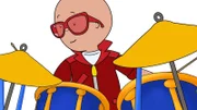 Um ein wenig trommeln zu dürfen, verkleidet sich Caillou als großer Junge.