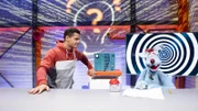Wenn Woozle (re.) nicht bald wieder einfällt, was seine erste Erfindung war, wird ihm vom Woozlinger Berufsverband die Erfinderlizenz entzogen! Woozle versucht alles, um sich wieder zu erinnern - vergeblich! Jetzt kann nur jemand helfen, der bei Woozles erster Erfindung selbst dabei war. Kann Simón (li.) ihm dabei helfen?