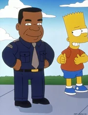 Geschickt versucht Bart (r.), sich mit dem Wachmann Gary Cole (l.) anzufreunden.