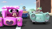 On left: Minnie Mouse, in the middle: Donald Duck