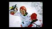 Hermann Maier gewann den Super-G Nagano, obwohl er 3 Tage zuvor einen schweren spektakulären Sturz mit leichten Verletzungen erlitt.