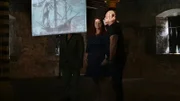 Ross Kemp (r.) und Mallory Haas (m.)