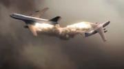 Die Flugzeuge gehen in Flammen auf. CGI STILL (Bildnachweis: © Cineflix 2008)