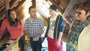 V.li. Kim, Mauro Corradino (Trödelexperte), Ben und Petra