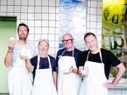 Ingo Pertramer, Robert Paget (Mozzarella Guru), Thomas Nowak, Florian Holzer.
