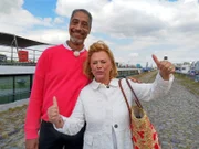 Kapitän Raul Kraaier und Marijke Amado in Antwerpen.