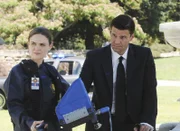 Brennan und Booth sind ob der Weissagung der Hellseherin skeptisch, trotzdem untersuchen sie mit einem Radargerät den Teversham-Brunnen nach Leichen.