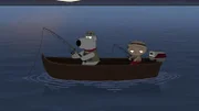 Brian Griffin (l.); Stewie Griffin (r.)