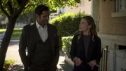 Lucifer (Tom Ellis, l.); Chloe Decker (Lauren German, r.)
