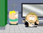 L-R: Butters, Eric als Dawg the Hall Monitor