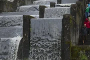 Kaskaden während der Wasserspiele.