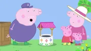 v.li.: Grandpa Pig, Peppa Pig, Granny Pig, George Pig