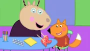 Die Kinder basteln in der Spielgruppe ihre eigenen Papierwindräder und lernen von Madame Gazelle (li.) alles über Windenergie.