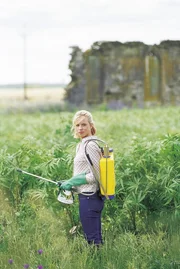 Becky (Jessica Napier) entdeckt eine Marihuanaplantage auf einem Nutzhanffeld.
