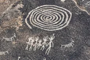 Petroglyphs created by the Hohokam Indians, who occupied the valleys around Phoenix and Tucson between 300D1500 C.E.