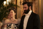 l-r: Bertha Russell (Carrie Coon), George Russell (Morgan Spector)