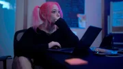 Shelby at work in SOSA office.