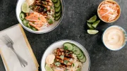 Molly Yeh's Lemongrass Chicken Rice Bowls, as seen on Girl Meets Farm, Season 3.