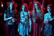 Allison Williams as Marnie Michaels, Lena Dunham as Hannah Horvath, Jemima Kirke as Jessa Johansson and Zosia Mamet as Shoshanna Shapiro