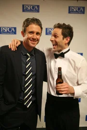 Chase Utley (Chase Utley, l.); Dennis Reynolds (Glenn Howerton, r.)