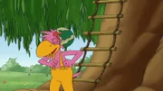 Albert wird von einer Wassermelone getroffen.