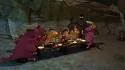 Es herrscht gute Stimmung bei Balduins festlichem Drachen-Dinner.