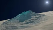 Ein Kryovulkan auf der Oberfläche des Pluto.