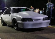 Colby and his Mustang head to the starting line. Colby and his Mustang head to the starting line.