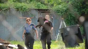 Agents carry the dogs out.