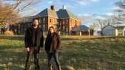 Hosts Nick Groff and Katrina Weidman outside the Randolph County Infirmary.