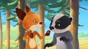 Rosie und Luis erkunden mit Oma Fuchs den Wald.