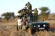 Chris, Maggie and Travis with the Wildlife Ranger team.