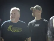 Varley and Tony look on at the race.