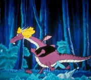 Der Jabberwocky sucht den Dieb der blauen Zauberblumen. Er ist außer sich vor Zorn über diese schändliche Tat.