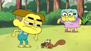 L-R: Cricket Green (voiced by Chris Houghton), Gramma Alice Green (voiced by Artemis Pebdani)