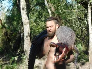 Steven mit Alligator.