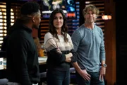 (v.l.n.r.) Devin Rountree (Caleb Castille); Kensi Blye (Daniela Ruah); Marty Deeks (Eric Christian Olsen)