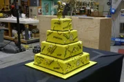 Finished bee cake.