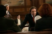 LAW & ORDER -- "Talking Points" Episode 17013 -- Pictured: (l-r) Sam Waterston as Executive Assistant District Attorney Jack McCoy, Ron Silver as Bernie Adler.