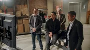 l-r: Sean Murray als Special Agent Timothy McGee, Wilmer Valderrama als Special Agent Nicholas ìNickî Torres, Gary Cole als FBI Special Agent Alden Parker, und Scott Lawrence als DEA Agent Raymond Frank.