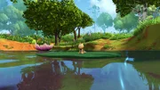 Der unglückliche Willi auf dem Teich.